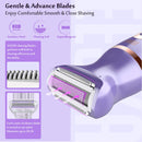 2-in-1 Electric Razor for Women, EESKA Electric Shaver for Women Cordless for Women Face, Legs and Underarm, Portable Bikini Trimmer IPX7 Waterproof Wet and Dry Hair Removal, Type-C USB Recharge… EESKA
