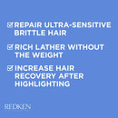 Redken Extreme Bleach Recovery Shampoo | For Bleached Hair | Restores Strength, Softness & Shine | Silicone Free martinandmark.com