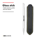 GERMANIKURE Glass Cuticle Stick - Ethically Made in Czech Republic - Cuticle Pusher & Remover, Callous & Dry Skin Fingertip File, Nail Shaper GERmanikure