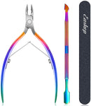 Cuticle Trimmer with Cuticle Pusher, Easkep Cuticle Remover Cutter Nipper Durable Dead Skin Clipper Manicure Pedicure Tools Easkep
