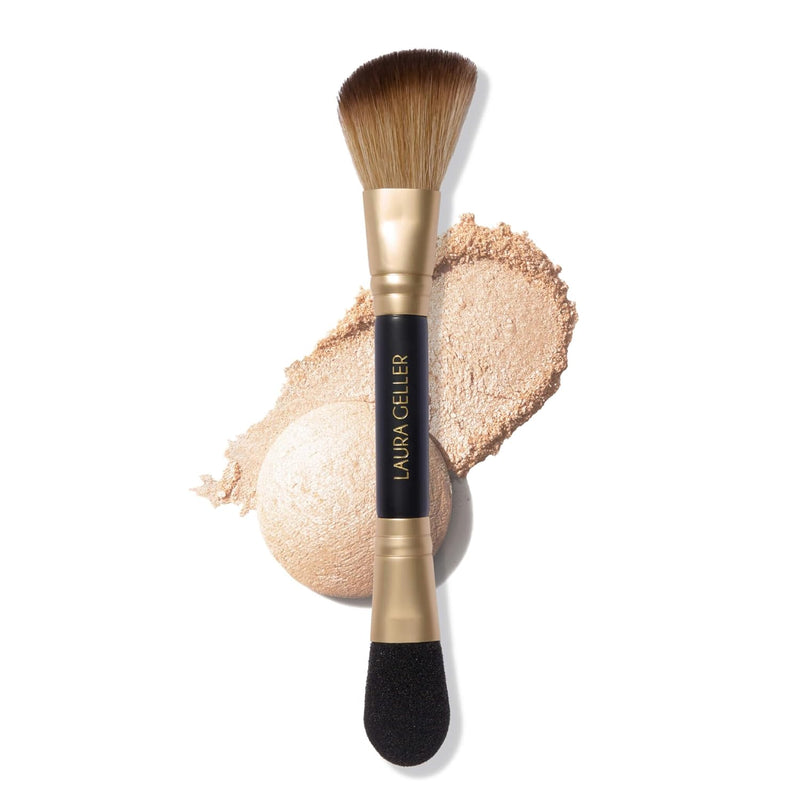 LAURA GELLER NEW YORK Retractable Black Kabuki Brush for Liquid, Cream and Powder Face Makeup With Aluminum Handle Infinity Warehouse
