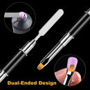 Poly Gel Quick Building Nail Set,100Pcs False Nail Mold Clear Nail Extension Form Tips,10 Nail Tips Clip And 1Pcs Dual-Ended Poly Extension Brush Picker For Polygel Extension,Home Salon COSBAY