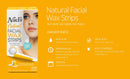 Nad's Facial Wax Strips - Natural All Skin Types - Waxing Kit With 30 Face Wax Strips & Post Wax Oil, 1 Count Nad's