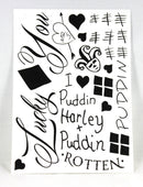 HQ Professional Temporary Tattoos Sheet - Face, Waist, & Leg Tats - 16 Total - Costume / Cosplay PopStarTats