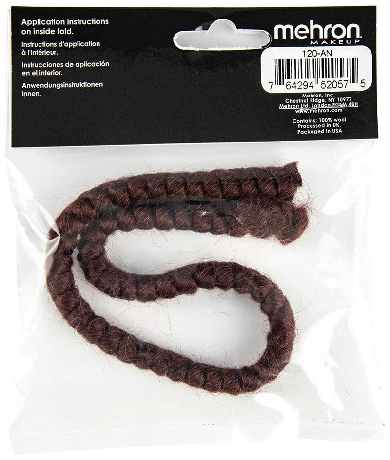 Mehron Makeup Crepe Hair 12-inch Braid (Auburn) Mehron