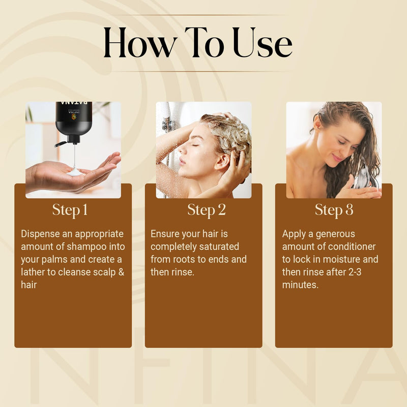 Batana Oil Shampoo and Conditioner Set - Biotin & Tea Tree Oil for Hair Growth & Thickness - Moisturizing & Nourishing Shampoo for Thinning Hair for Men & Women - 16 fl oz Each Infinity Warehouse