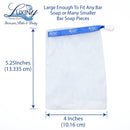 Bar Soap Pouch, a Soap Saver Bag, by Luxiny, that is a Soap Scrubber Pouch used to Whip up Handmade Soap Lather & Become an Exfoliating Washcloth, Fill with a Natural Soap Bar or Soap Ends, Pack of 5 Luxiny