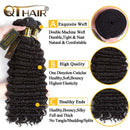 QTHAIR 12a Grade Brazilian Deep Wave Human Hair Bundles/Closure/Frontal/Wigs 100% Unprocessed Brazilian Virgin Hair Deep Curly Hair (20", 1 Bundle) QTHAIR Store