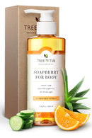 Sensitive Skin Body Wash by Tree to Tub - pH 5.5 Balanced. Sensitive Skin Body Wash for Women and Men, with Wild Soapberries 8.5 oz Tree to Tub