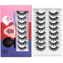 DYSILK 8 Pairs 5D Eyelashes Faux Mink Eyelashes Dramatic Look False Eyelashes Pack Fluffy Extended Fake Eyelashes Long Reusable Soft Lashes Thick Handmade Eyelashes No Glue DYSILK