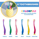 Kids Toothbrush Suction Cup with Covers, Toddler Toothbrush Soft Bristles, Child Toothbrush Suction Cups For Easy Access, Toddler Toothbrushes Handles Perfect For Tiny Hands of Boys and Girls (6 Pack) Lingito