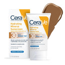 CeraVe Hydrating Mineral Sunscreen SPF 30 with Sheer Tint, Tinted Mineral Sunscreen with Zinc Oxide & Titanium Dioxide, Blends Seamlessly For Healthy Glow, Light, 1.7 Oz Infinity Warehouse