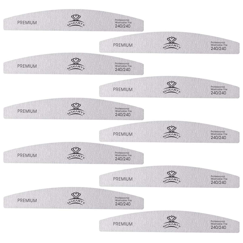 Makartt Nail File Zebra Nail Files 240 240 Grit for Acrylic Nails Poly Nail Gel Emery Boards for Nails Doubled Sides Washable 10 Nail File Kit Nail Accessories Manicure Tools Makartt