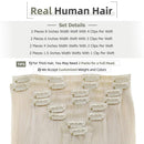 Full Shine Seamless Clip in Hair Extensions 20 Inch 8Pcs Clip in Human Hair Extensions 100 Gram Real Remy Hair Extensions with Clip Color 60 Platinum Blonde Human Hair Clip in Extensions Full Shine Store