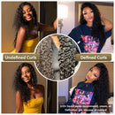 CYNOSURE Lace Front Human Hair Wigs for Black Women 13x4 9A Curly Lace Front Wigs Human Hair Pre Plucked with Baby Hair Natural Black Color(14, Curly Wigs) CYNOSURE Store