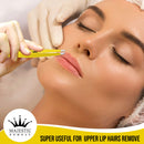 Stainless Steel Set Slant Tip + Surgical Tweezer for Ingrown Hair. Precision Sharp Needle Nose Pointed Tweezers for Splinters,Ticks & Glass Removal-Best for Eyebrow Hair, Facial Hair Removal (Yellow) Majestic Bombay