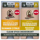 Dr. Squatch Invisible Glide Natural Deodorant Men, Aluminum Free (2-Pack) Infinity Warehouse