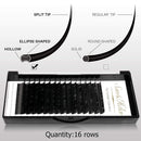 Sam&Helen Ellipse Eyelash Extensions Supplies,16 Rows Flat Lash Extension,Mink Individual lashes 0.15mm CC Curl Mixed 8-11mm Black Matte Individual Eyelashes Extension,Salon Use Sam&Helen Store