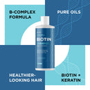 Volumizing Biotin Shampoo for Thinning Hair - Thin Hair Shampoo with Biotin Keratin and Essential Oils for Hair Care - Potent Biotin Hair Shampoo Sulfate Free Dry Scalp Treatment and Hair Moisturizer Maple Holistics