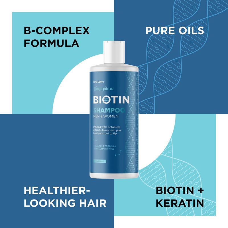 Volumizing Biotin Shampoo for Thinning Hair - Thin Hair Shampoo with Biotin Keratin and Essential Oils for Hair Care - Potent Biotin Hair Shampoo Sulfate Free Dry Scalp Treatment and Hair Moisturizer Maple Holistics
