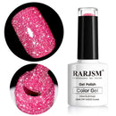 Glitter Gel Nail Polish, Gold Diamond Gelpolish Spark Shiny Nail Art Soak Off U V L E D Lacquer Gel Nail Starter Manicure Salon DIY at Home RAR82 Infinity Warehouse