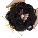 OKHOTY Hair Bun Extensions Messy Curly Hair Scrunchies Hairpieces Synthetic Donut Updo Hair Pieces for Women Girls(1PCS Natural Black ) OKHOTY