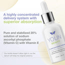 YOUN Beauty 20% Vitamin C Face Serum with Hyaluronic Acid, Ferulic Acid & Vitamin E by Holistic Plastic Surgeon Dr. Anthony Youn | Antioxidant Serum for Face for Skin Hydration, 60 ml Infinity Warehouse