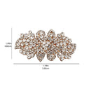 LUX ACCESSORIES Rose Gold Clear Crystal Rhinestones Hair Clip LUX ACCESSORIES
