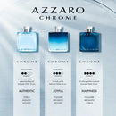 Azzaro Chrome Eau de Toilette - Fresh Aquatic Mens Cologne - Citrus, Woody, Musky Fragrance -Fresh Notes of Bergamot - Everyday Wear - Classic Summer Beach Scent - Luxury Perfumes for Men Infinity Warehouse