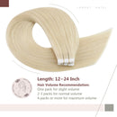 Ugeat Tape in Hair Extensions Human Hair 24 Inch Tape in Hair Extensions Real Hair