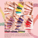 Lavender Violets Gel-Nail-Polish Kit of 27 Colors with Glossy Top Coat Matte Top Coat Base Coat Glitter Solid Color Gel Red Pink Purple and Green Soak-off UV Gel Polish C973 Lavender Violets