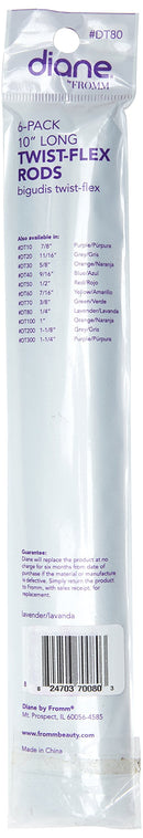 Diane Twist Flex, Lavender 1/4 Inch, 6 Count Diane
