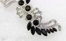Faship Gorgeous Black Crystal Flower hair Barrette Clip Faship Store