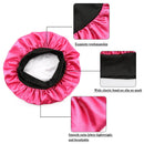 Sent Hair Kids Satin Bonnet Sleep Cap for Natural Hair Double Layers Hair Bonnet Wide Elastic Band Night Sleep Hat for Baby Toddler Child Teens (Rose Red) sent hair