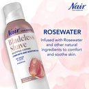 Nair Hair Remover Bladeless Shave Whipped Crème Infused with Rosewater, 5oz Nair