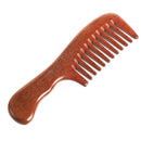 Onedor Handmade 100% Natural Red Sandalwood Hair Combs - Anti-Static Sandalwood Scent Natural Hair Detangler Wooden Comb (Red Sandalwood Extra Wide Tooth with Ripple Shape Handle) Onedor