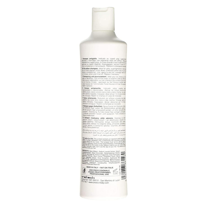 Fanola No Yellow Shampoo & Mask 11.8 oz / 2pk - Purple Anti-Brass Toner for Blonde, Silver, Gray & Highlighted Hair - Color Depositing Mask to Remove Brassiness from Bleached Locks Infinity Warehouse