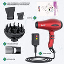1875W Tourmaline Hair Dryer Ionic Frizz Control Fast Drying Blow Dryer Professional Hairdryer 2 Speed and 3 Heat Settings, Concentrator & Diffuser & Pik, Cool Shot BERTA