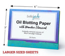 Oil Blotting Paper Sheets – Instantly Absorbs Excess Oil and Shine from Face without Smudging Makeup – Large size, 200 Tissues … (charcoal) Bella Jade