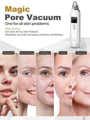 Blackhead Remover Pore Vacuum EUHOME Electric Rechargeable Blackhead Whitehead Acne Comedone Pimple Extractor Facial Pore Cleaner Blackhead Removal Kit 5 Suction Probes Face Cleaning Tools EUHOME