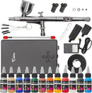 Colima 2025 Upgrade 55psi Airbrush Kit - Double Action Airbrush & Mini Compressor with Accessories - for Painting, Makeup, Models, Nail Art - Beginners & Professionals Infinity Warehouse