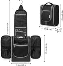 Hanging Travel Toiletry Bag Kit Cosmetic Makeup Organizer for Women and Girls (Black) Narwey Store
