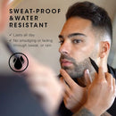Pacinos Beard Pencil Filler - Water Proof, Long Lasting Coverage & Natural Finish - Beard, Moustache & Eyebrows - Micro-Fork Tip for Seamless Application - Includes Bristle Brush for Blending (Black) Pacinos