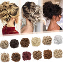 Messy Curly Combs Hair Bun Easy Stretch Dish Hair Chignon Extensions Clip in Updo Hairpiece Ponytail Scrunchy for Women 95g