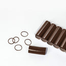GIMME Bands Elastic Stacks, Peel Apart Plastic Bands, No Hair Tearing or Ripping, Non-Slip Elastic Hair Ties, Great for Purse or Travel, 320PC (Brown) GIMME