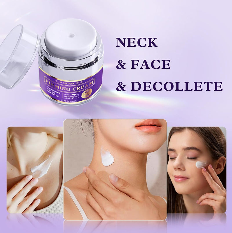 Neck Firming Cream, Anti-Aging Face Moisturizer for Women with Retinol, Collagen & Hyaluronic Acid, Tighten and Lift Neck Cream 1.7 Fl Oz Infinity Warehouse
