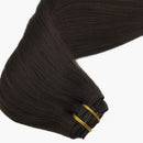 GOO GOO Hair Extensions Dark Brown Clip in Human Hair Extensions 120g Straight Natural Hair Extensions Thick Clip in Remy Extensions 20 Inch GOO GOO Store