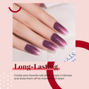 Beetles Gel Nail Polish Holiday Set - Magic New Year 6 Colors Red Black Nude Gel Polish Kit Christmas Gift White Pink Glitters Nail Gel Polish Soak Off LED Gel Nail Kit Manicure DIY Home beetles Gel Polish