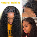Blomas T-part Lace Front Wigs Human Hair Middle Part Long Deep Wave Human Hair Wigs for Black Women Brazilian Virgin Human Hair Lace Frontal Wig Natural Color (30 Inch) Blomas