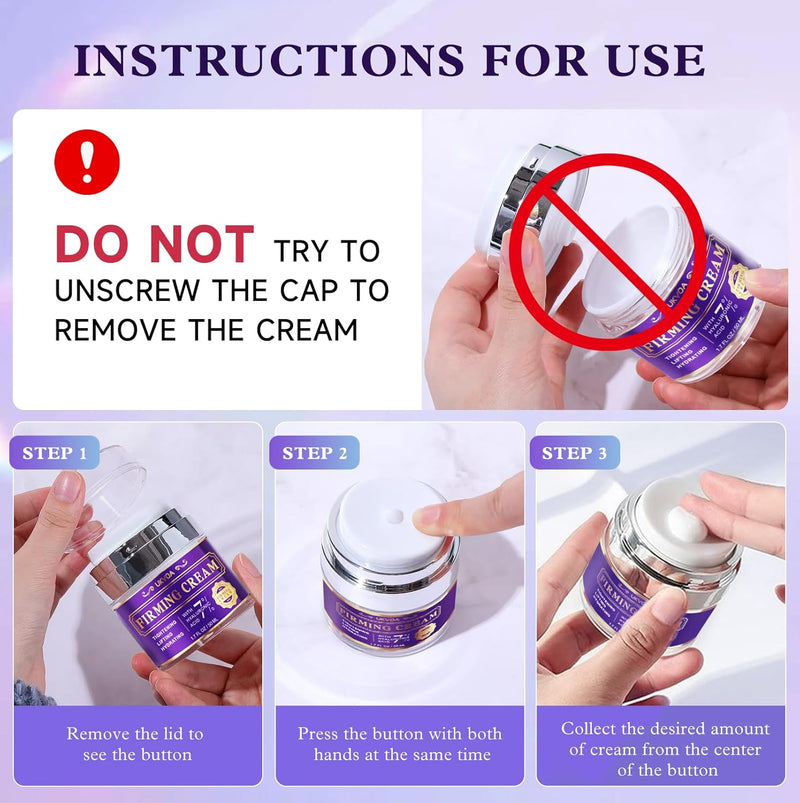 Neck Firming Cream, Anti-Aging Face Moisturizer for Women with Retinol, Collagen & Hyaluronic Acid, Tighten and Lift Neck Cream 1.7 Fl Oz Infinity Warehouse